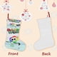thumbnail image 3 of El Mundo de Dandy Tema: Calcetines de Navidad, fino lino blanco para colgar en escaleras y chimenea, decoración navideña para el hogar, regalo de Navidad. 54cm × 38cm, 3 of 5