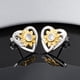 thumbnail image 4 of Aros Pendientes Plata 925 Corazon Girasol Joyas Mujer Regalo plateado Talla única, 4 of 6