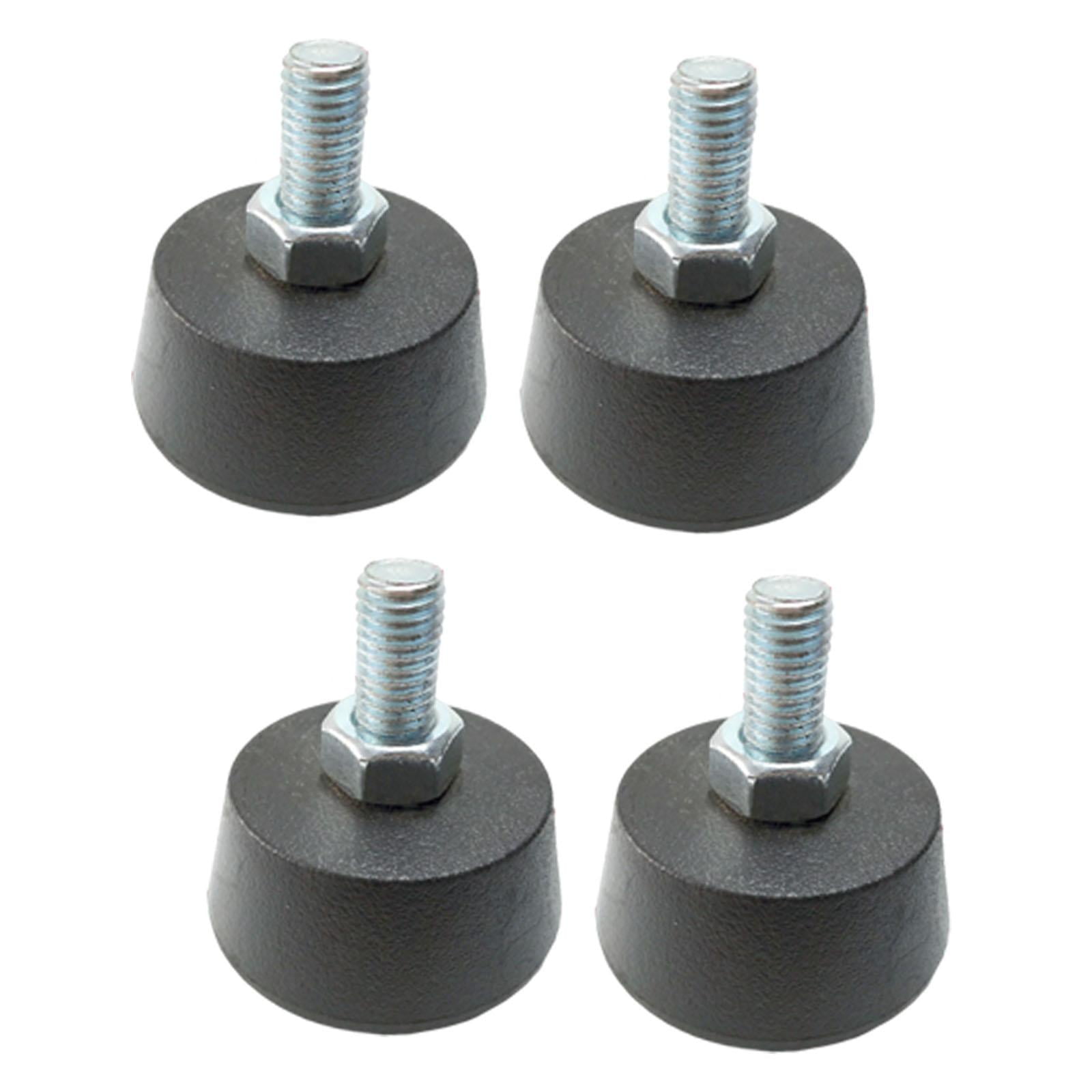 Magideal - 4 X Almohadillas Para Pies De Bicicleta Estática, Repuesto De Goma Antideslizante Para Equipo De Nivelación De Fitness De Gimnasio, Almohadilla Para P