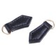 thumbnail image 5 of 2 piezas de cuero con cremallera etiquetas Fixer Pull Replacement DIY Wallet monedero negro, 5 of 5