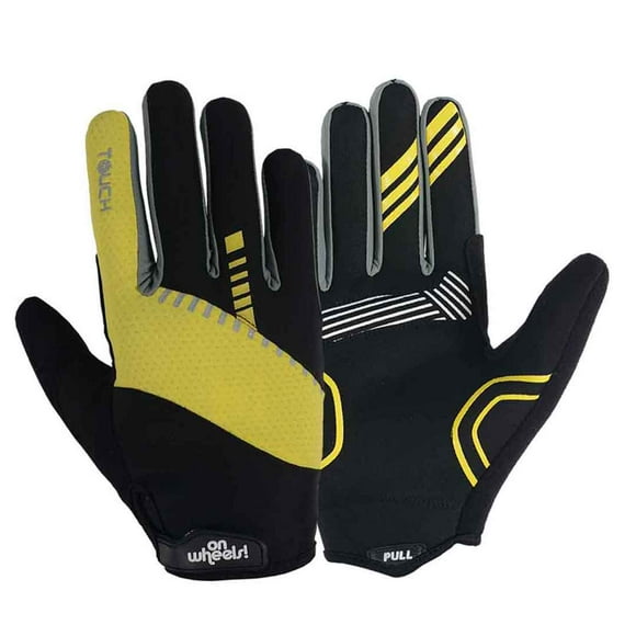 Guante Largo Touch Amarillo negro Talla M