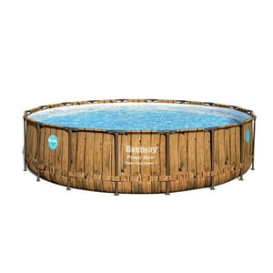 Piscina Bestway Redonda Con Ventana Cafe 5.49Mx1.22M Cafe Tamano Unico