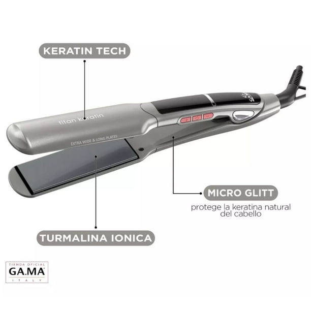 Alisador Gama Gama Titan Keratin Alisador De Pelo Gama X-Wide