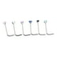 thumbnail image 1 of 6 Piezas De Acero Inoxidable L En Forma De Nariz De Pernos De Pernos De La Barra De La Barra Piercing 20G, 1 of 3
