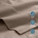 thumbnail image 2 of Juego de sábanas Bare Home de franela 100% algodón California King Taupe, 2 of 9