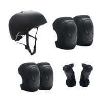 Ioensy - 7 Piezas/Juego De Casco De Bicicleta Para Niños, Equipo Transpirable, Casco De Patineta Portátil, Talla S