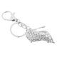 thumbnail image 5 of zapatos de tacón alto llaveros llavero de diamantes de imitación bolso de la mujer titular de la llave de plata, 5 of 5