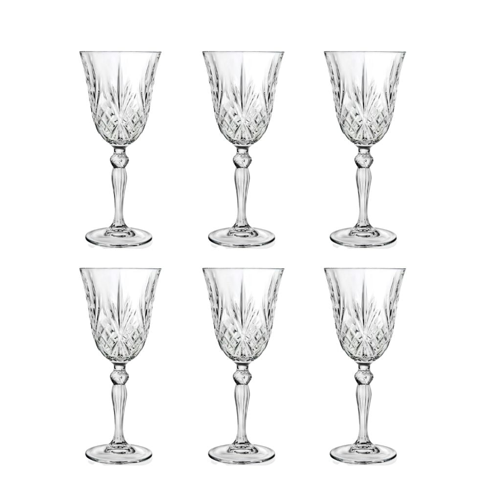 Rcr - Set 6 Copas Vino Tinto Melodia