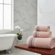 thumbnail image 1 of Toallones De Baño Teng Fei 70 Cm, Set De 3 Unidades Salmón Rayas, 1 of 3