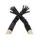 thumbnail image 1 of INSPIRE CHIC Guantes de satén extra largos para mujer, longitud del brazo, dedos completos, guantes de noche de los años 1920 para fiesta de baile, negro, talla única, 1 of 6