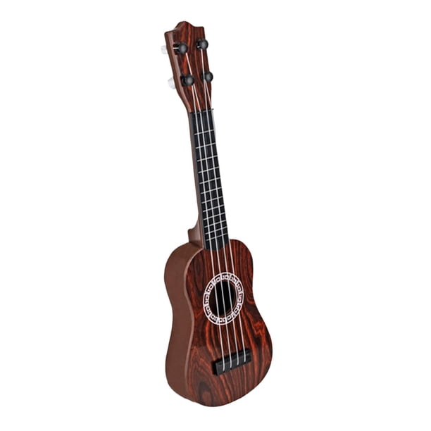 Ukelele Para Niños, Instrumento Musical Clásico, Juguete Para Niños En Edad Preescolar, Niñas, Rojo Y Marrón