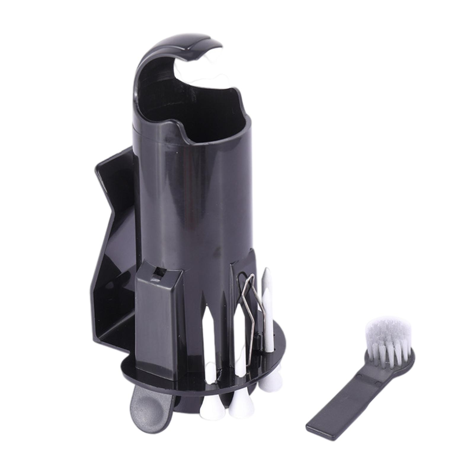 Magideal - Accesorios Para Golf, Almacenamiento Portátil, Soporte Para Tee De Pelota Para Golf, Portátil Con Cepillo, Soporte Para Pelota, Clip Con Cepillo De