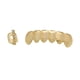 thumbnail image 5 of Parrillas chapadas en oro de 18 quilates, accesorios de joyería brillantes, parrilla bucal para regalo, disfraz dorado, 5 of 5