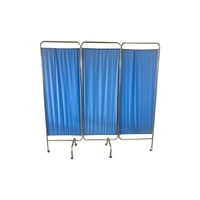 Glomed - Biombo Separador 3 Cuerpos Acero Inoxidable Azul