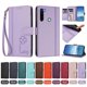 thumbnail image 4 of Funda Cartera Trébol para Xiaomi Redmi Note 8 4G con Ranuras Tarjetas y Carga Inalámbrica Morado claro, 4 of 6