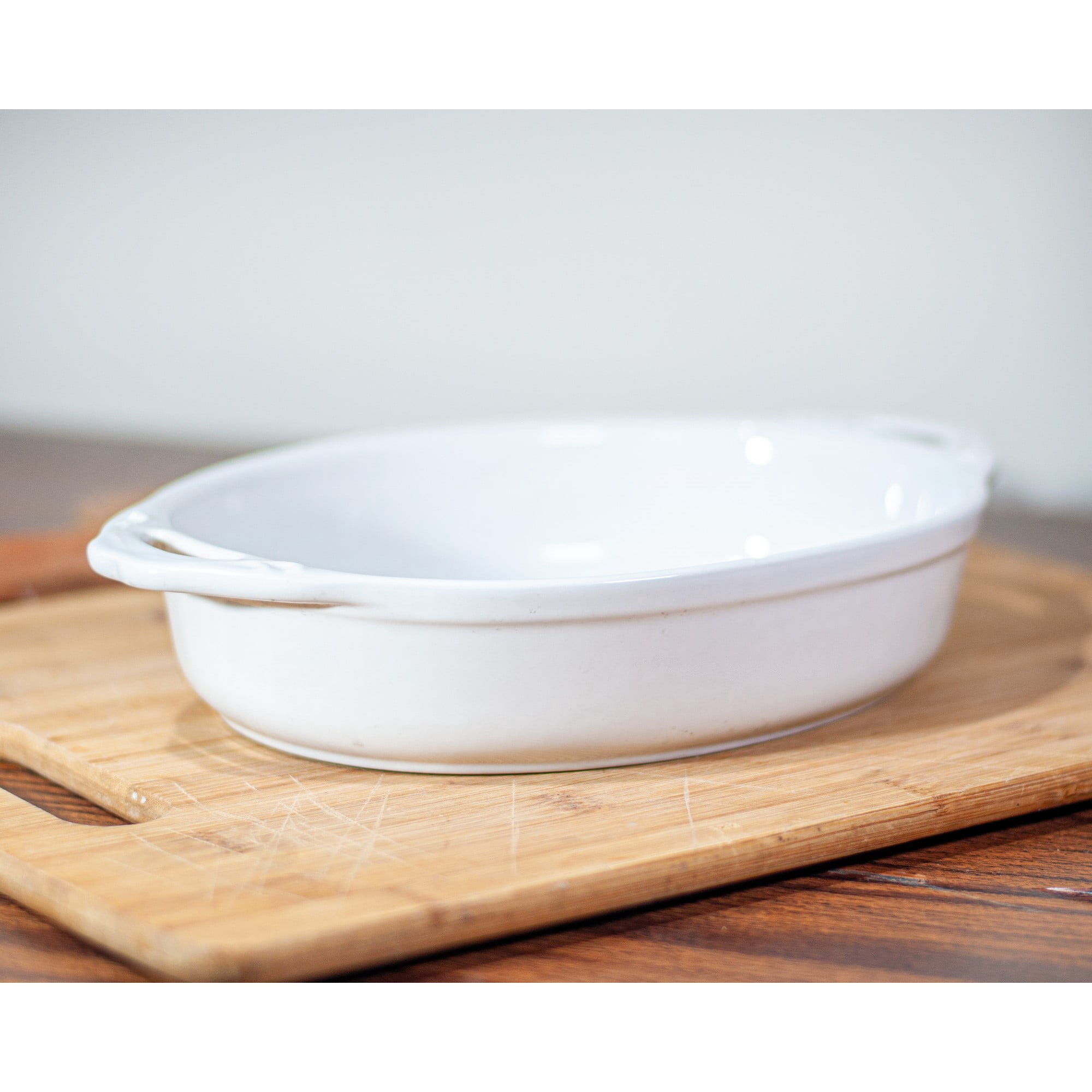 Genérico - Fuente De Cerámica P/horno Tipo Gres - Oval 28x21 Blanca