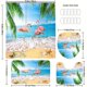 thumbnail image 4 of 1/4pcs Flamingo Shower Curtain Set - Waterproof, Non-Slip, and Decorative - Includes 12 Hooks, Toilet Lid Cover Pad, and U-Shape Mat - Perfect for Bathroom Decor and Organization, 4 of 4