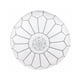 thumbnail image 1 of Puff de cuero blanco - bordados gris, 1 of 3