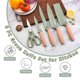 thumbnail image 2 of Juego de cuchillos de cocina RETROSOHOO de 6 piezas, verde, acero inoxidable, 2 of 8