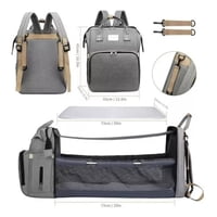 Master G - Mochila 3 En 1 Pañalera Cuna Y Mudador