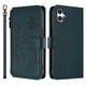 thumbnail image 2 of Funda Cartera Mariposa para [Samsung Galaxy A06/A07 4G/5G] con Soporte y Cremallera Verde oscuro, 2 of 6
