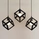 thumbnail image 3 of Lampara Colgante Hierro 3 Cuadrado Con Ampolletas, 3 of 3