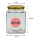thumbnail image 2 of Pack 12 frasco vidrio cuadrado con tapa 200 ml, 2 of 3