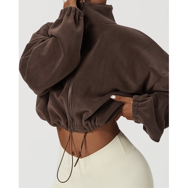 Chaqueta Fitness Mujer Cropped Polar Calidad Pro - LQ1004