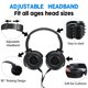 thumbnail image 2 of Auriculares supraaurales Yoley Classroom para estudiantes, paquete de 10, color negro, 2 of 7