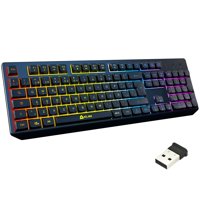 Teclado Inalámbrico Klim Chroma Español Rgb Retroiluminado Recargable