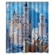 thumbnail image 1 of Cortina de ducha con diseño de castillo, con ganchos, 60 x 72 pulgadas, 1 of 3
