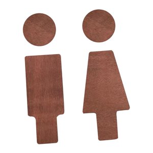 Magideal - Señalización De Baño Para Hombres Y Mujeres, Indicador De Recordatorio De Decoración, Señales De Baño Resistentes, Señales De Inodoro Para Bar, Hotel,