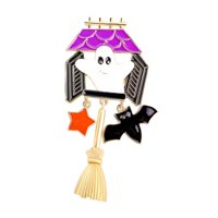 Magideal - Broche Bonito, Broche Novedoso De Dibujos Animados, Broche De Calabaza De Moda Para Halloween, Broche De Solapa, Fantasmas De Halloween Para Chaquetas Escoba