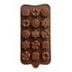 thumbnail image 3 of X2 Moldes De Chocolate Moldes Chocolate Silicona 5 Flores N1 Marrón, 3 of 10