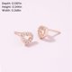 thumbnail image 5 of Aretes PANDORA Corazón Abierto en Oro Rosa 14k y Circonia Cúbica, 5 of 5