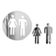 thumbnail image 5 of Letreros De Baño Placa De Identificación Para Restaurante Bar Comercial Blanco, 5 of 5