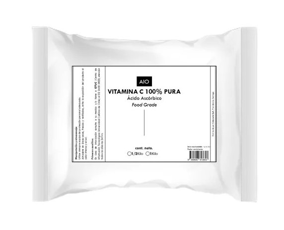 Aio - Vitamina C En Polvo 100% Pura 1 Kg