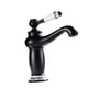 thumbnail image 4 of Grifo Para Lavabo De Baño, Liso, De Lujo, Estilo Victoriano, De Cerámica, Monomando, Color Negro, 4 of 5