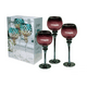thumbnail image 1 of Juego 3 Copas Candelabro Rojo Vino Craquelado, 1 of 1
