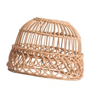 Magideal - Pantalla De Lámpara Colgante De Tejido De Ratán, Cubierta De Luz De Araña Retro, Accesorios De Decoración, Pantalla De Lámpara Colgante Tejida Para El Amarillo