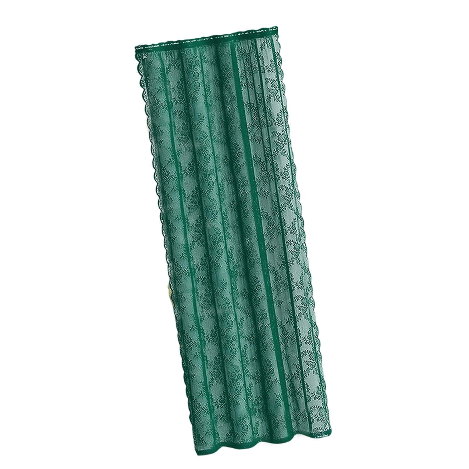 Magideal - Cortina De Encaje, Cortinas Para Ventanas, Decoración, Decoración Romántica Para Privacidad, Cortinas Para Dormitorio, Baño, Boda, Patio, Guardería. Verde