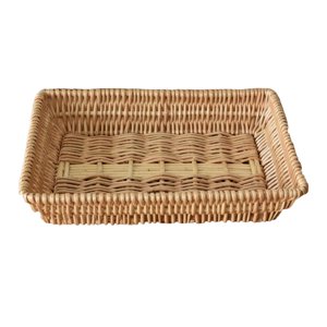Magideal - Cestas De Almacenamiento De Pan De Ratán, Cestas De Mimbre Para Artículos Diversos, Bandeja De Té Tejida , Suministros De Cocina, Decoración Del , 35X25X7Cm