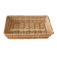 Magideal - Cestas De Almacenamiento De Pan De Ratán, Cestas De Mimbre Para Artículos Diversos, Bandeja De Té Tejida , Suministros De Cocina, Decoración Del , 35X25X7Cm