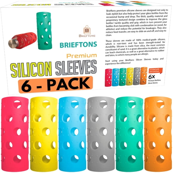 Fundas de silicona Brieftons 6 unidades aislantes antideslizantes
