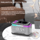 thumbnail image 2 of Reloj Despertador Digital Carga Inalámbrica OKOP 559 - Blanco, 2 of 4