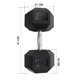 thumbnail image 3 of Mancuerna Hexagonal 35 Kg Negro, 3 of 6