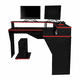 thumbnail image 3 of Escritorio Gamer En L Guma 2 Monitores | Mesa Gamer Esquinera Wengue Rojo | Setup Dual Monitor Gaming, 3 of 14