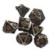 thumbnail image 3 of 7x Brass DND Dice D&D Dice Set Dados De Entretenimiento Para RPG Negro Rojo, 3 of 5