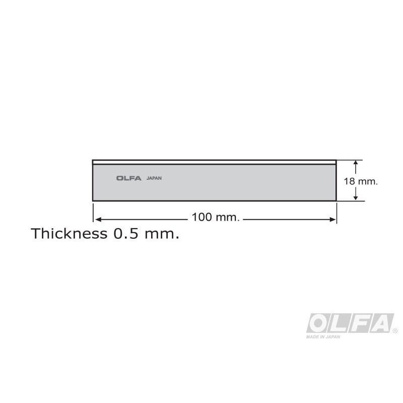 Olfa - Repuesto Cuchillo Tipo Raspador Flexible Multibordes De 45 Mm.