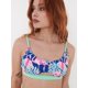 thumbnail image 1 of Top de Bikini Daikiri Mujer Deportivo Soporte Flamencos Azul Flúor Protección UV50+, 1 of 3